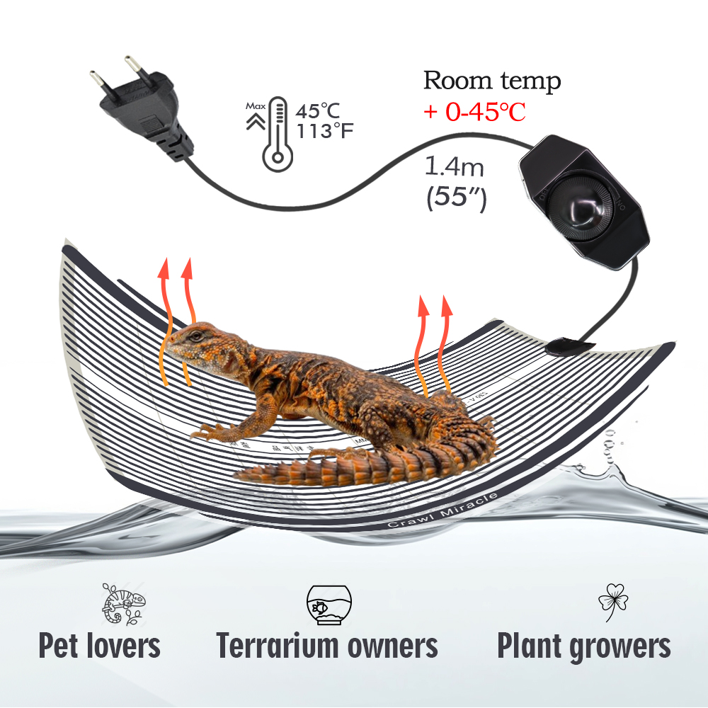 5W 15W 25W 35W Graphene Reptil - огляд і ціна Seedling Heat Mat