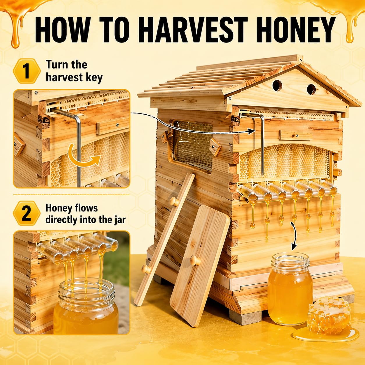 2-in-1 Self-Flowing Honey Beeh - огляд і ціна Beehive Frame Wax